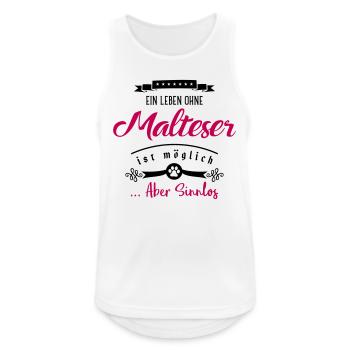 malteser leben sinnlos - Männer Tank Top atmungsaktiv - Weiß - Vorne - Nick (188cm)