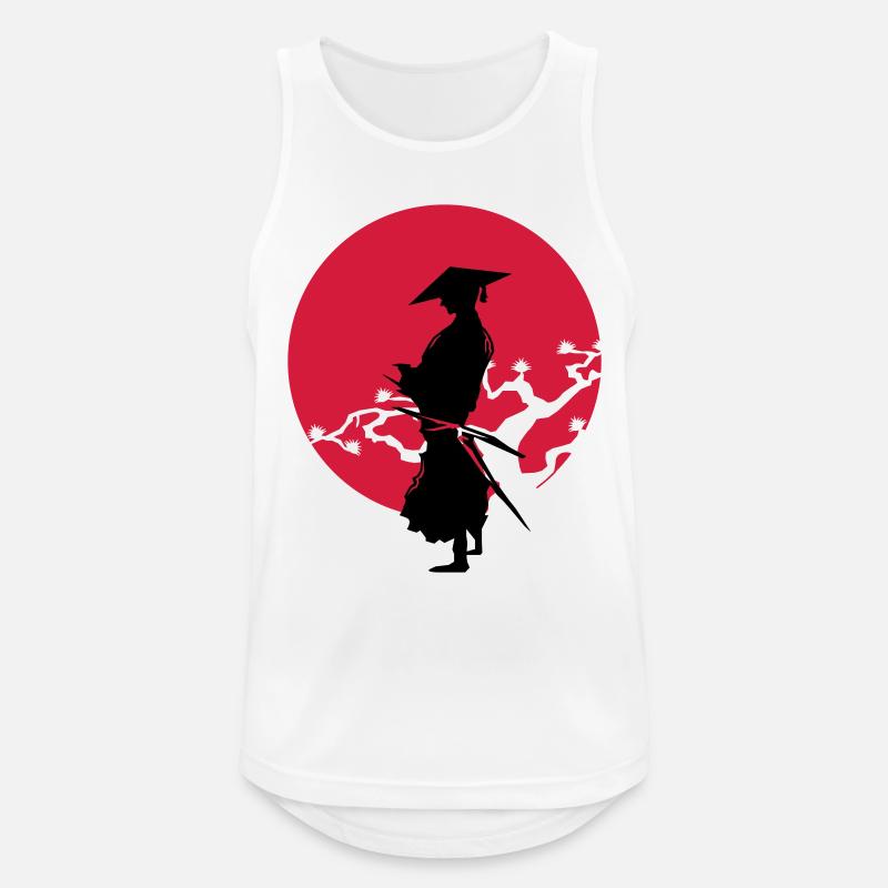 samurai warrior - Männer Tank Top atmungsaktiv - Weiß