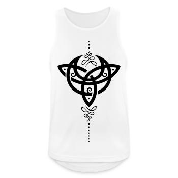 Celtic moon, crescent moon with Trinity symbol. - Men's Breathable Tank Top - white - Front - Nick (188cm)