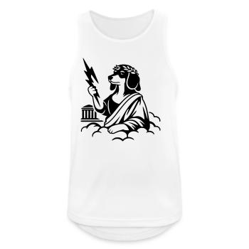 Le teckel de Zeus Wursto - Débardeur respirant Homme - blanc - Devant - Nick (188cm)