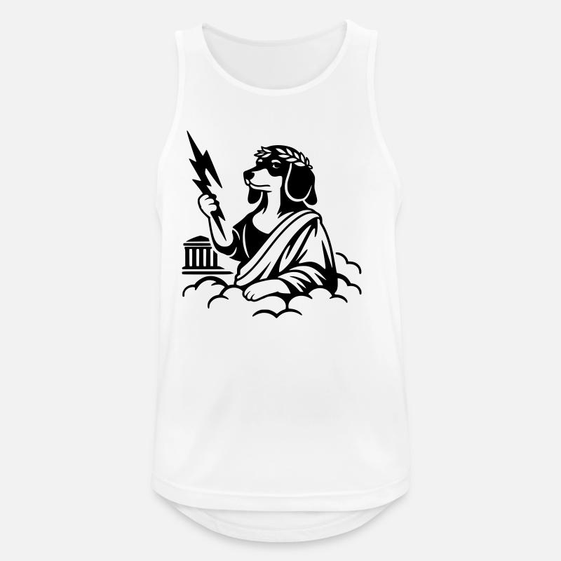 Zeus Wursto's Dachshund - Men's Breathable Tank Top - white