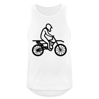 Moto Racer - Débardeur respirant Homme - blanc - Devant - Nick (188cm)