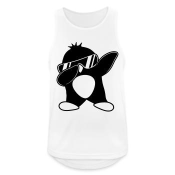 Pinguin Dab Lustig - Männer Tank Top atmungsaktiv - Weiß - Vorne - Nick (188cm)