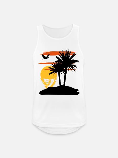 Sonnenuntergang - Sunset - Men's Breathable Tank Top - white