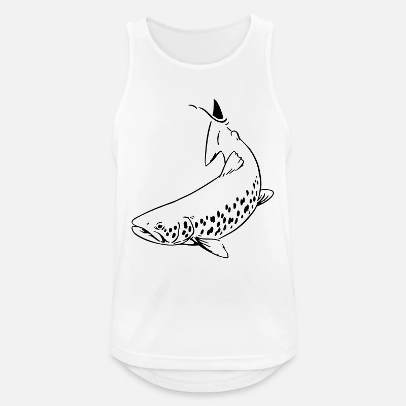 Forelle - Männer Tank Top atmungsaktiv - Weiß