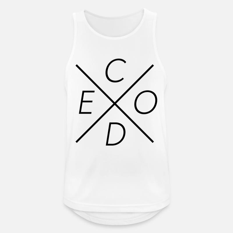 code - Männer Tank Top atmungsaktiv - Weiß
