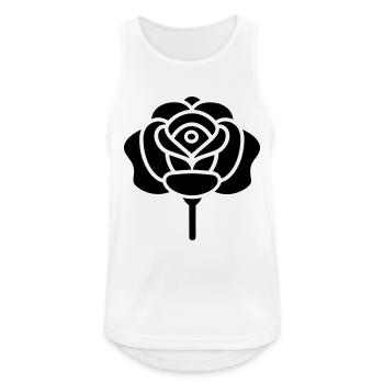 Fleur rose - Débardeur respirant Homme - blanc - Devant - Nick (188cm)