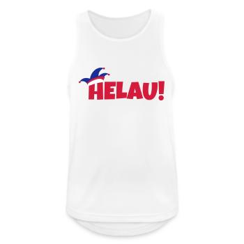 Helau - Männer Tank Top atmungsaktiv - Weiß - Vorne - Nick (188cm)