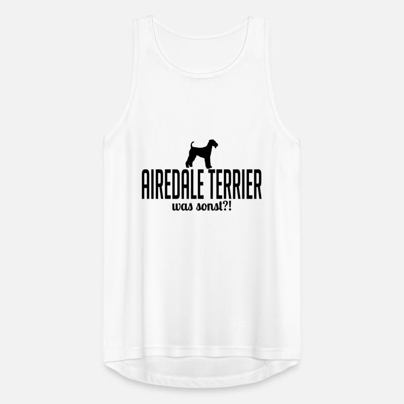 AIREDALE TERRIER was sonst Hundespruch Wilsigns Männer Tank Top atmungsaktiv