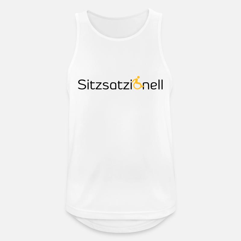 Sitzsationell - Männer Tank Top atmungsaktiv - Weiß