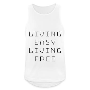 Living easy living free - Highway to hell - AC // DC - Men's Breathable Tank Top - white - Front - Nick (188cm)