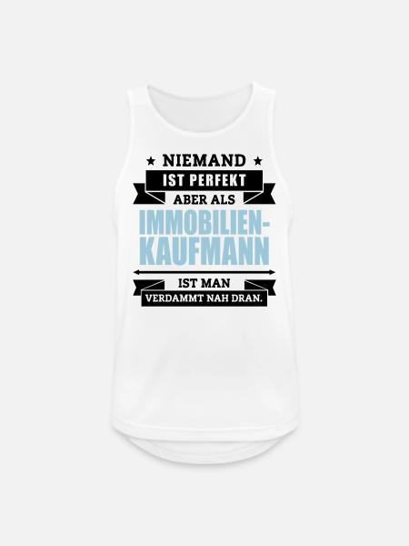 Fun Immobilienkaufmann - Männer Tank Top atmungsaktiv - Weiß
