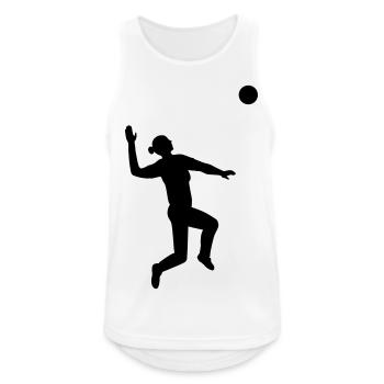 Gracieux Volleyball Jump Noir - Débardeur respirant Homme - blanc - Devant - Nick (188cm)