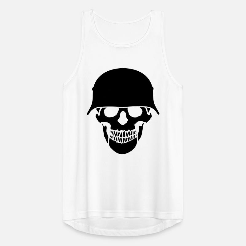 Skull helmet / Skull beads Men's Breathable Tank Top