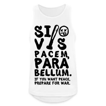 Si Vis Pacem para Bellum – Latin Saying - Men's Breathable Tank Top - white - Front - Nick (188cm)