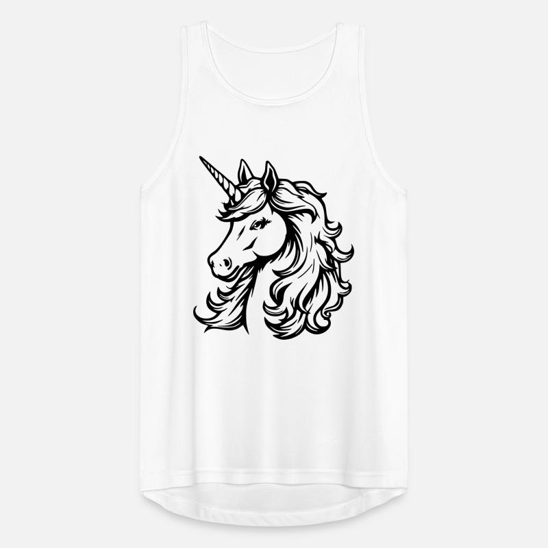 Schlichtes Einhorn-Design Männer Tank Top atmungsaktiv