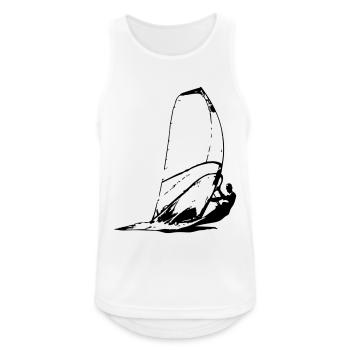 Windsurfing - Surfer - Männer Tank Top atmungsaktiv - Weiß - Vorne - Nick (188cm)
