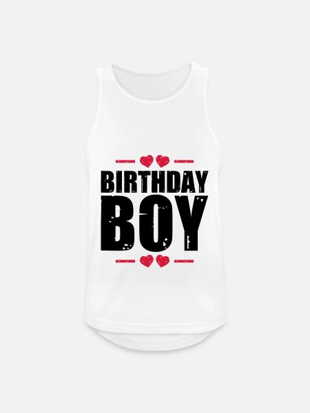 Birthday Boy Saying - Men's Breathable Tank Top - white