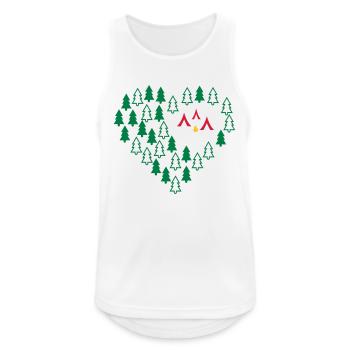 Camping - Men's Breathable Tank Top - white - Front - Nick (188cm)