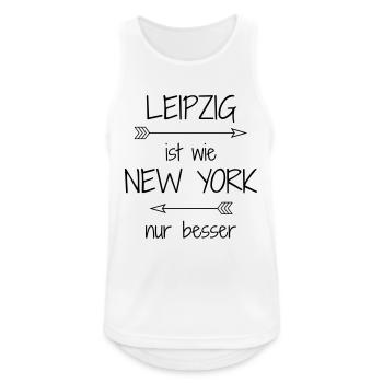 Leipzig - Männer Tank Top atmungsaktiv - Weiß - Vorne - Nick (188cm)