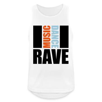 Rave Raver Music Dance Tanzen Party Musik Tänzer - Männer Tank Top atmungsaktiv - Weiß - Vorne - Nick (188cm)