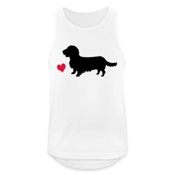 Rough-haired dachshund - Men's Breathable Tank Top - white - Front - Nick (188cm)