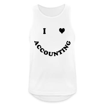 Buchhalter - Männer Tank Top atmungsaktiv - Weiß - Vorne - Nick (188cm)
