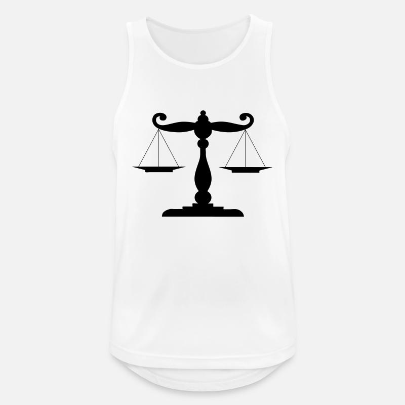 Waage - Männer Tank Top atmungsaktiv - Weiß