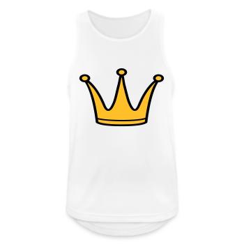 Krone - Männer Tank Top atmungsaktiv - Weiß - Vorne - Nick (188cm)