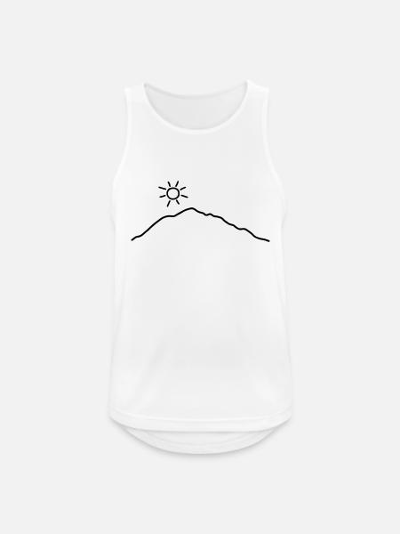 Berge und Sonne - Männer Tank Top atmungsaktiv - Weiß