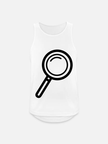 Magnifier Icon - Men's Breathable Tank Top - white