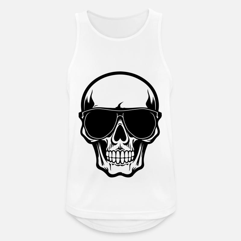 Skull Cool - Men's Breathable Tank Top - white