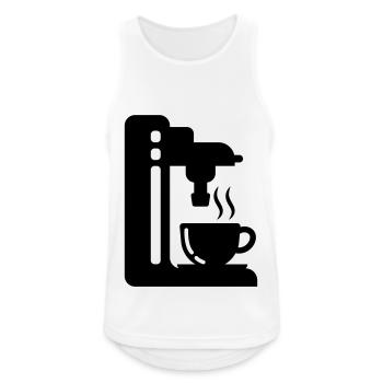Symbole de machine à café - Débardeur respirant Homme - blanc - Devant - Nick (188cm)