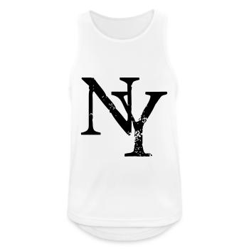 NY - New York - Chemise de danse - Débardeur respirant Homme - blanc - Devant - Nick (188cm)