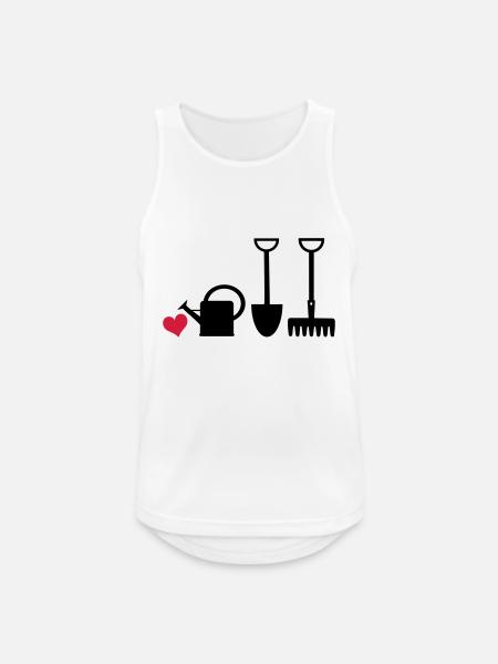 Gärtnerherz2 - Men's Breathable Tank Top - white