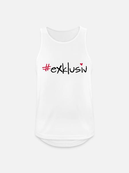 #exklusiv - Männer Tank Top atmungsaktiv - Weiß