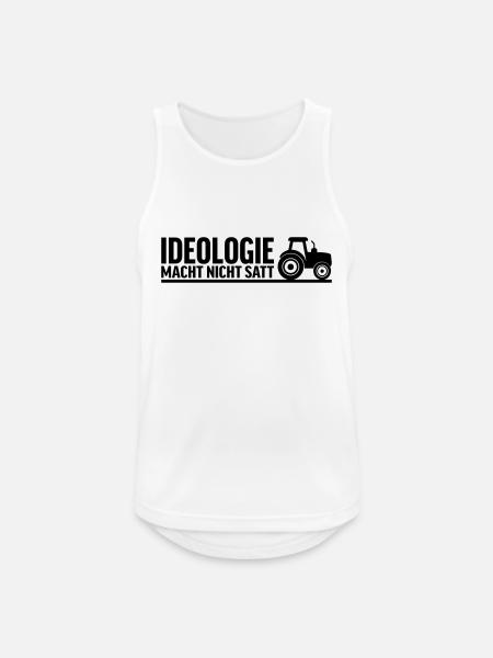 Ideology doesn't fill you up - Men's Breathable Tank Top - white