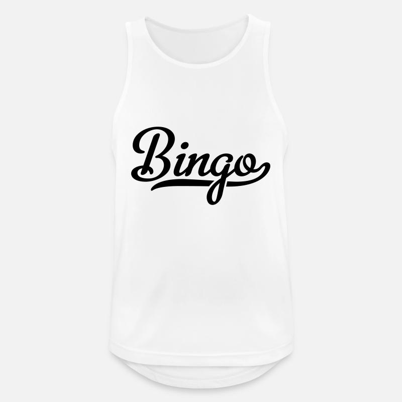 Bingo - Miesten tekninen tankkitoppi - valkoinen