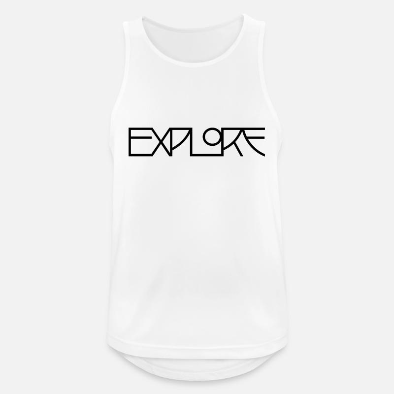 Explore - Men's Breathable Tank Top - white