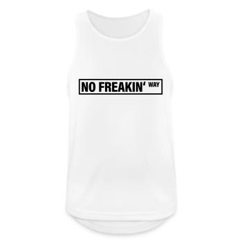 No freakin way - Men's Breathable Tank Top - white - Front - Nick (188cm)