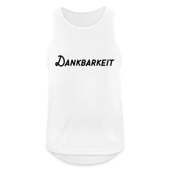 Dankbarkeit - Männer Tank Top atmungsaktiv - Weiß - Vorne - Nick (188cm)