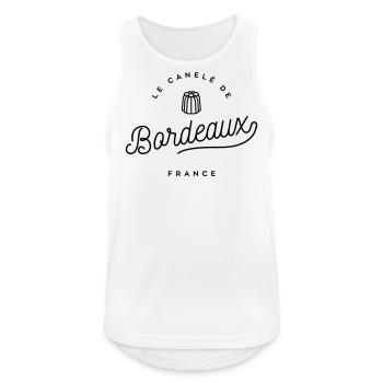 Le canelé de Bordeaux - France - Débardeur respirant Homme - blanc - Devant - Nick (188cm)