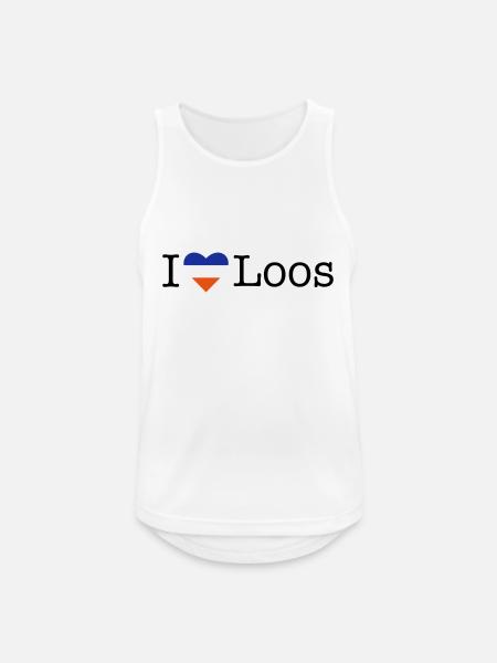 I love Loos - Männer Tank Top atmungsaktiv - Weiß