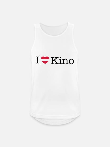 I love Kino - Männer Tank Top atmungsaktiv - Weiß