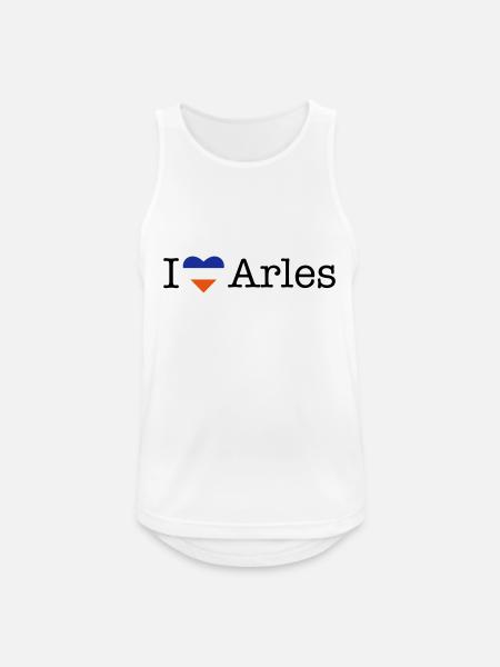 I love Arles - Männer Tank Top atmungsaktiv - Weiß
