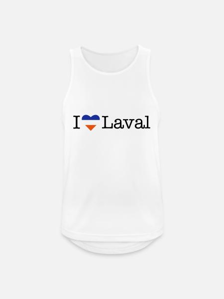 I love Laval - Männer Tank Top atmungsaktiv - Weiß