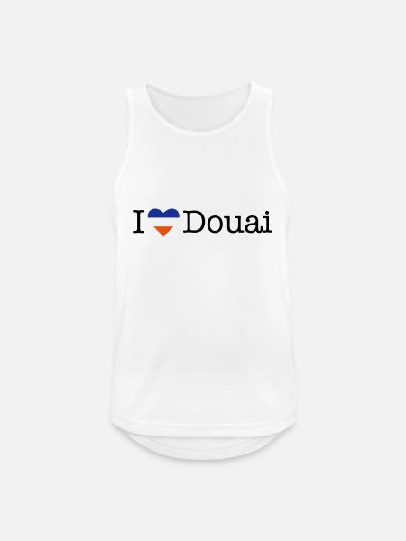 I love Douai - Männer Tank Top atmungsaktiv - Weiß