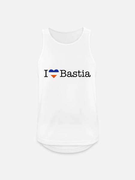 I love Bastia - Männer Tank Top atmungsaktiv - Weiß