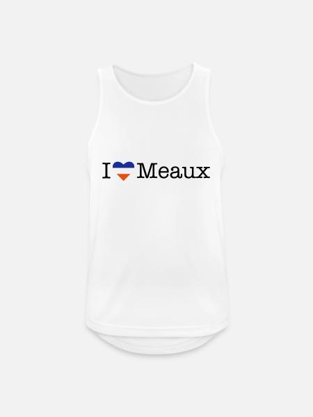 I love Meaux - Männer Tank Top atmungsaktiv - Weiß