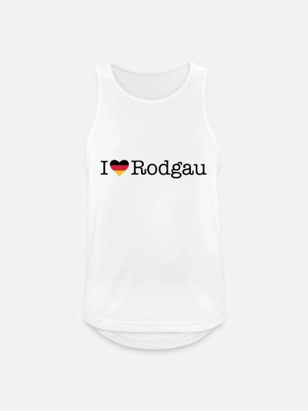 I love Rodgau - Men's Breathable Tank Top - white